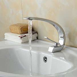Basin Faucet Contemporary Style Single Handle One Hole Hot And Cold Chrome