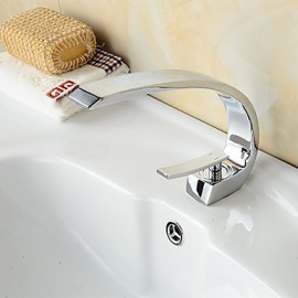 Basin Faucet Contemporary Style Single Handle One Hole Hot And Cold Chrome
