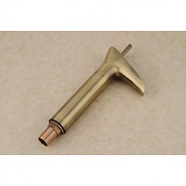 Bathroom Deck Mounted Chrome Finish Oil-Rubbed Bronze And Antique Brass Waterfall Tall Basin Faucet