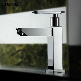 Bathroom Sink Chrome Finish Single Handle Basin Faucet Water Tap New Cold Water