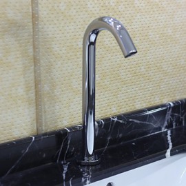 Bathroom Sink Faucet Brass Finish With Automatic Sensor