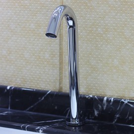 Bathroom Sink Faucet Brass Finish With Automatic Sensor