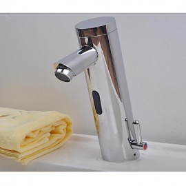 Bathroom Sink Faucet Brass Finish With Automatic Sensor (Chrome Finish)