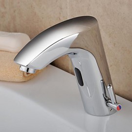 Bathroom Sink Faucet Brass Finish With Automatic Sensor (Hot And Cold)