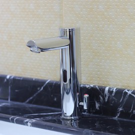 Bathroom Sink Faucet Brass Finish With Automatic Sensor (Hot And Cold)