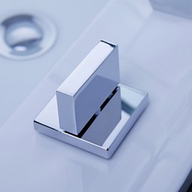 Widespread Two Handles Three Holes in Chrome Bathroom Sink Tap