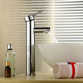 Bathroom Sink Faucet Diamond Shape Single Handle Chrome Finished Solid Brass Faucet
