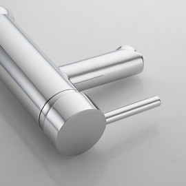 Bathroom Sink Faucet Diamond Shape Single Handle Chrome Finished Solid Brass Faucet