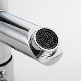 Bathroom Sink Faucet Diamond Shape Single Handle Chrome Finished Solid Brass Faucet