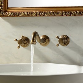 Bathroom Sink Faucet In Antique Inspired Designed (Polished Brass Finish)