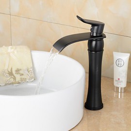 Bathroom Sink Faucet In Vintage Style Contemporary Brass Finish Tall Bathroom Sink Faucet-Black