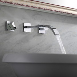 Bathroom Sink Faucet Wall Mount Contemporary Widespread Design