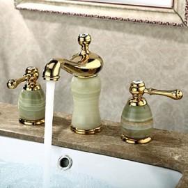 Bathroom Sink Faucet Widespread Contemporary Design Ti-Pvd Finish Faucet