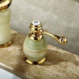 Bathroom Sink Faucet Widespread Contemporary Design Ti-Pvd Finish Faucet