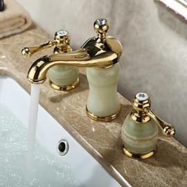 Bathroom Sink Faucet Widespread Contemporary Design Ti-Pvd Finish Faucet
