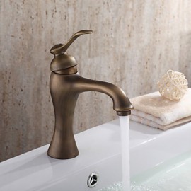 Bathroom Sink Faucet With Antique Brass Finish Antique Design Faucet