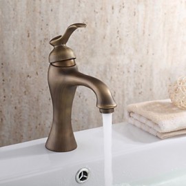 Bathroom Sink Faucet With Antique Brass Finish Antique Design Faucet