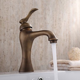 Bathroom Sink Faucet With Antique Brass Finish Antique Design Faucet