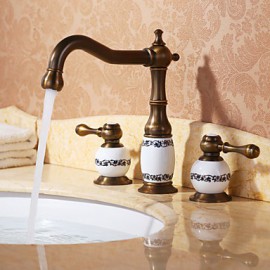 Bathroom Sink Faucet With Antique Brass Finish Antique Design Faucet