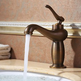 Bathroom Sink Faucet With Antique Brass Finish Antique Design Faucet