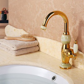Bathroom Sink Faucet With Ti-Pvd Finish Antique Design Faucet