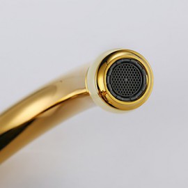 Bathroom Sink Faucet With Ti-Pvd Finish Antique Design Faucet