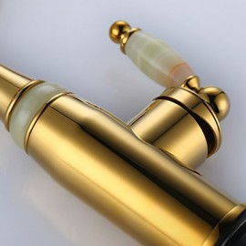 Bathroom Sink Faucet With Ti-Pvd Finish Antique Design Faucet