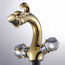 Bathroom Sink Faucet Antique Brass Rose Gold