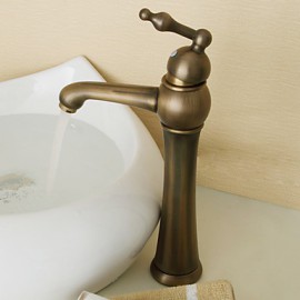 Bathroom Sink Faucet Art Deco / Retro Brass Antique Brass