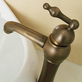 Bathroom Sink Faucet Art Deco / Retro Brass Antique Brass