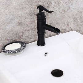 Bathroom Sink Faucet Art Deco / Retro Waterfall Brass Oil-Rubbed Bronze