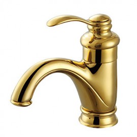 Bathroom Sink Faucet Contemporary Brass Polished Brass