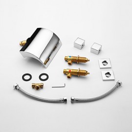 Bathroom Sink Faucet Contemporary Led / Waterfall Brass Chrome