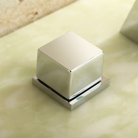 Bathroom Sink Faucet Contemporary Led / Waterfall Brass Chrome