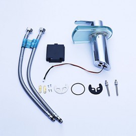 Bathroom Sink Faucet Contemporary Led / Waterfall Brass Chrome