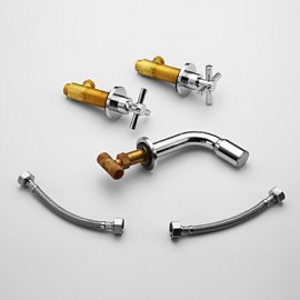 Bathroom Sink Faucet Contemporary Led Brass Chrome