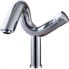 Bathroom Sink Faucet Contemporary Rotatable Brass Chrome
