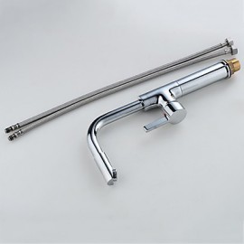 Bathroom Sink Faucet Contemporary Rotatable Brass Chrome