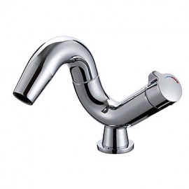 Bathroom Sink Faucet Contemporary Rotatable Brass Chrome