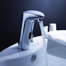 Bathroom Sink Faucet Contemporary Touch/Touchless Brass Chrome