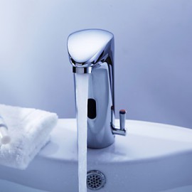 Bathroom Sink Faucet Contemporary Touch/Touchless Brass Chrome