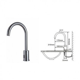 Bathroom Sink Faucet Contemporary Touch/Touchless Brass Chrome