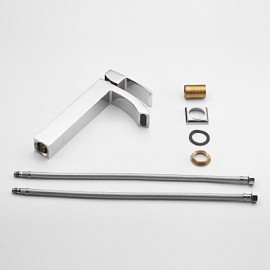 Bathroom Sink Faucet Contemporary Waterfall Brass Chrome