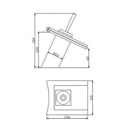 Bathroom Sink Faucet Contemporary Waterfall Brass Chrome
