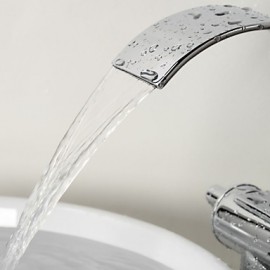 Bathroom Sink Faucet Contemporary Waterfall Brass Chrome