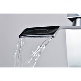 Bathroom Sink Faucet Contemporary Waterfall Brass Chrome