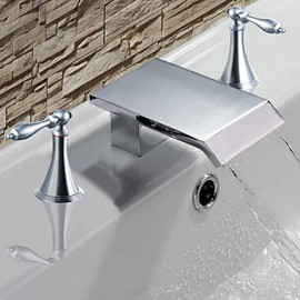 Bathroom Sink Faucet Contemporary Waterfall Chrome