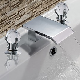 Bathroom Sink Faucet Contemporary Waterfall Stainless Steel Chrome
