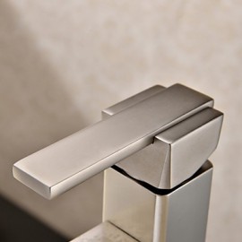 Bathroom Sink Faucet Countertop Brass Nickel Brushed