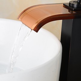 Bathroom Sink Faucet Countertop Waterfall Brass Oil-Rubbed Bronze